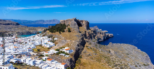 Quadro su tela The Acropolis of Lindos in Rhodes island Greece