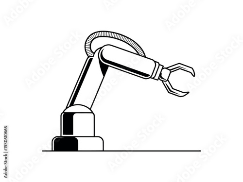 Industrial robotic arm with claw