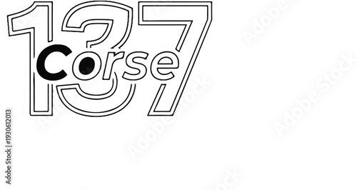 Stylized numbers 1, 3, 7 with the word "corse" inside the 3