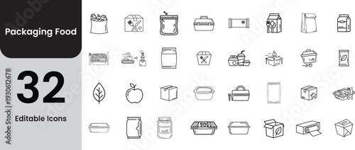 Packaging tool icons and symbols