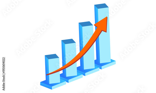 3D business bar chart illustration with a green arrow showing financial growth and market success on a white background representing data progress and profit increase Free Download 3D business bar chart illustration with a green arrow showing financial growth and market success on a white background representing data progress and profit increase - GFXLoad