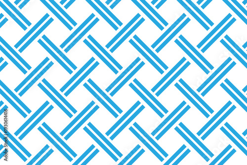 Diagonal double dashes pattern . Blue diagonal stripes background . Vector illustration
