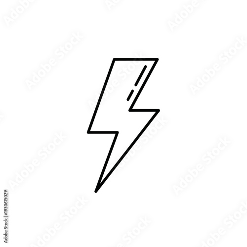 Minimalist Lightning Bolt Icon for Energy and Power Symbolism
