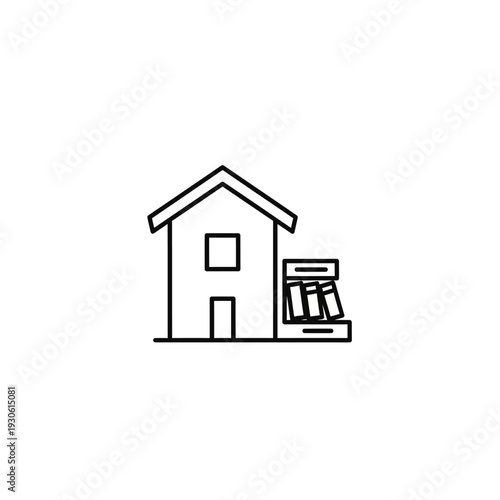 Minimalist House Sketch with Outdoor Seating Area for Cozy Residential Design