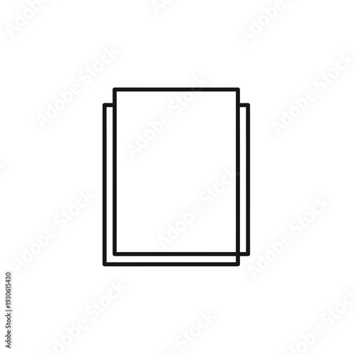 Minimalist Illustration of a Blank Document with Simple Outline Design