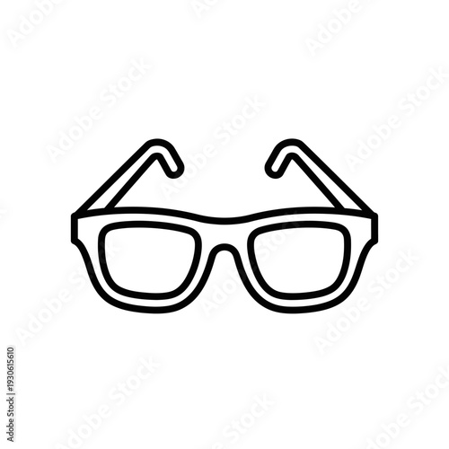 Minimalist Line Art Illustration of Sunglasses for Fashion or Accessory Design