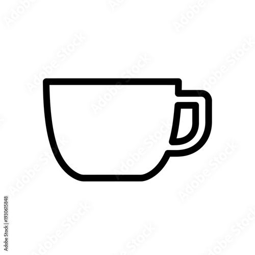 Minimalist Coffee Cup Line Art Illustration for Food and Beverage Design