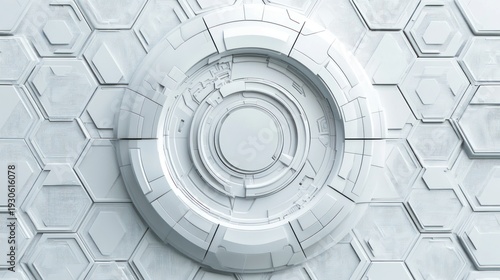 Abstract white futuristic technology design