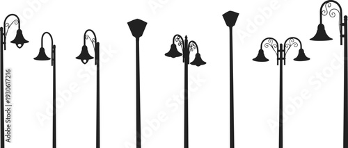 Variety of street lamp post designs