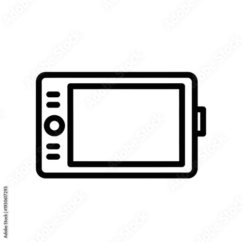 Modern Digital Camera Icon Illustration for Photography and Tech Design