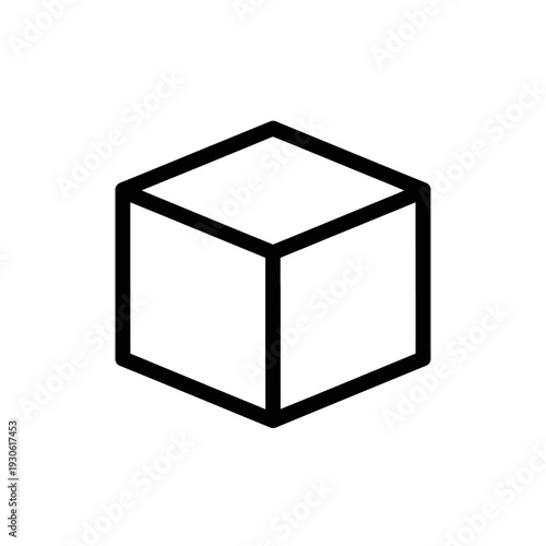 Minimalist Isometric Cube Illustration for Modern Design and Visuals