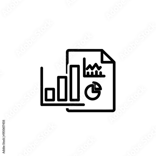 Professional Data Analytics and Business Growth Chart Report Illustration