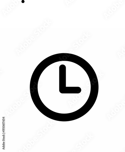 Minimalist Clock Icon for Time and Schedule