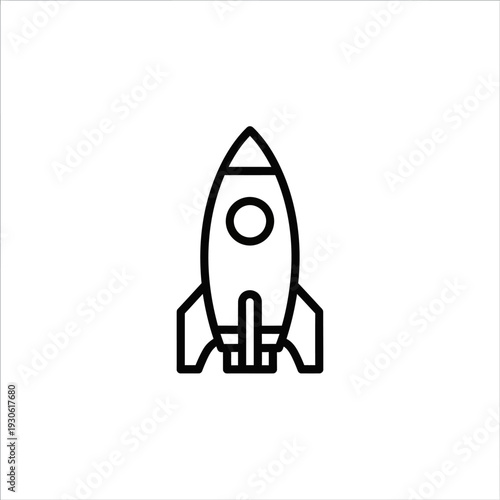 Minimalist Rocket Illustration for Space Exploration Concepts
