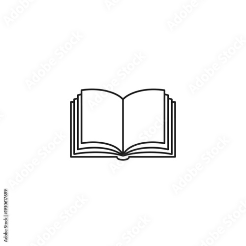 Open Book with Blank Pages for Reading, Study, or Literary Concept