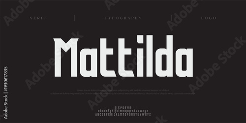 Mattildo, Creative digital abstract modern alphabet fontsand numbers. Typography electronic digital game music future creative urban font design concept. vector illustraion
