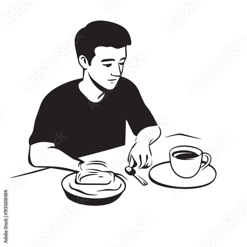 man with a cup of coffee