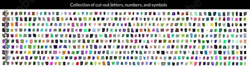 cutout of alphabets collection vector illustration