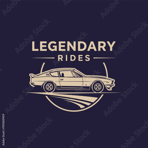 Classic Car Logo - Legendary Rides Depicted in Elegant Design.