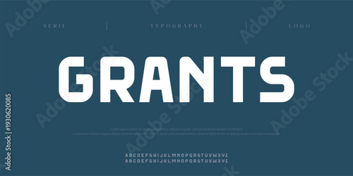 Grants, Creative digital modern minimal logo alphabet font. Typography abstract minimalist sans serif typeface technology, electronic, sport, music, creative logos fonts. vector illustration
