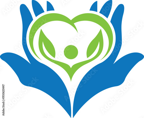 Helping Hands Heart Logo Charity Care Support