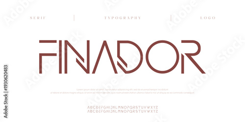 Finador, Creative digital minimal modern alphabet fonts. Typography minimalist urban digital neon future creative logo font. vector illustration
