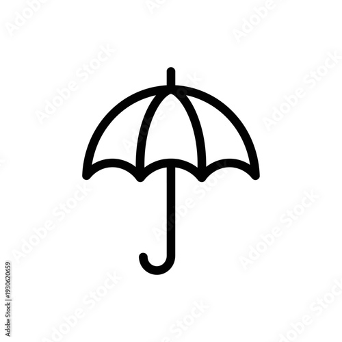 Minimalist Umbrella Icon Illustration for Weather and Dryness Concepts