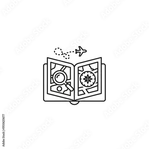 Travel Planning and Navigation Concept Illustration for Adventure and Exploration