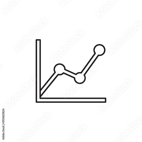 Simple Graph Line Chart Illustration for Data Analysis and Business Growth