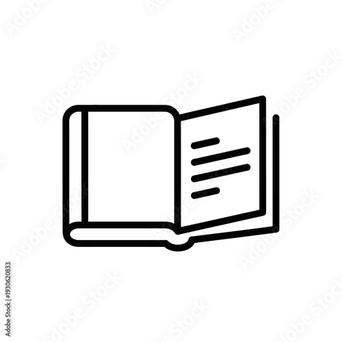 Open Book with Text Pages Displaying Educational Content for Reading and Learning