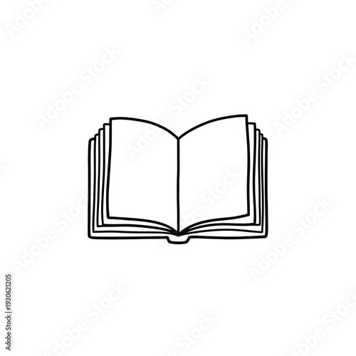 Open Notebook with Blank Pages for Creative Writing or Note Taking in Office or School Setting