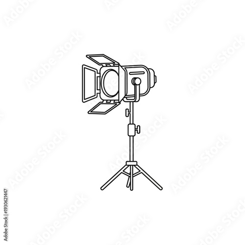 Professional Photography Studio Equipment Set Up with Camera and Lighting