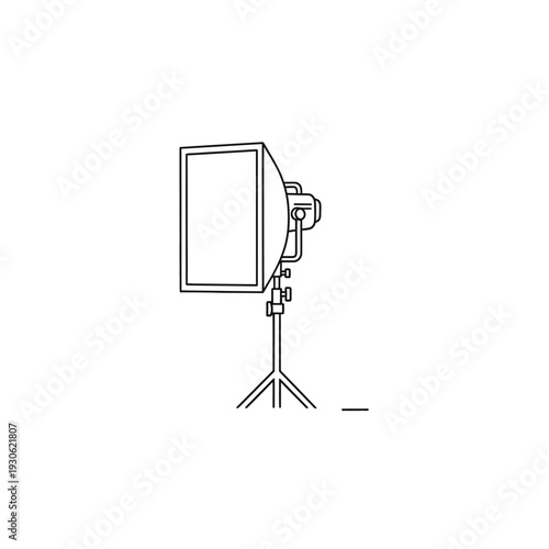 Professional Studio Lighting Equipment on Tripod for Photography and Video Production