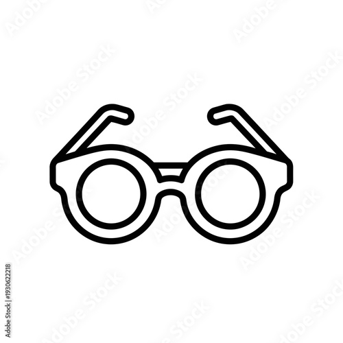 Stylish Vintage Round Glasses Illustration for Fashion and Accessories Concepts