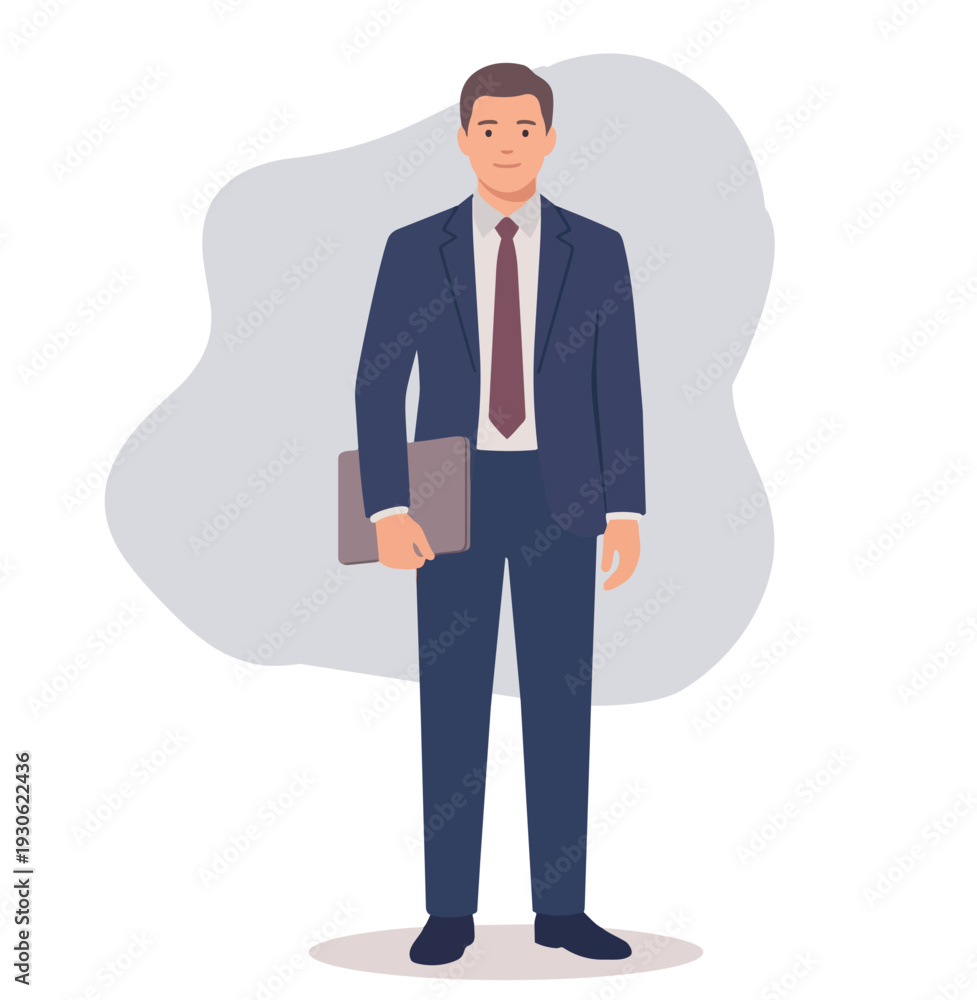 Fototapeta premium Businessman boss isolated. Vector flat style illustration stock illustration
