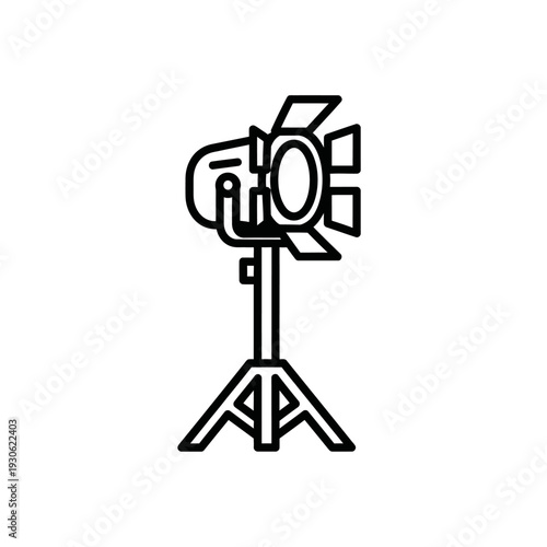 Professional Video Camera Setup on Tripod for Media Production and Filmmaking