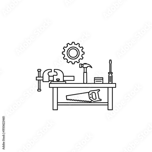 Professional Workshop Tools and Equipment Setup for Craftsmanship and Repair