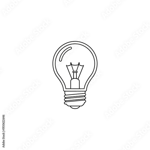 Minimalistic Illustration of a Light Bulb Representing Innovation and Ideas