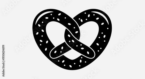 Pretzel Icon – Classic Twisted Pretzel Snack Vector Illustration