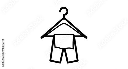 Clothes Hanger with Shirt and Shorts.