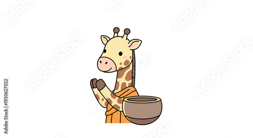 Giraffe with Orb and Scarf