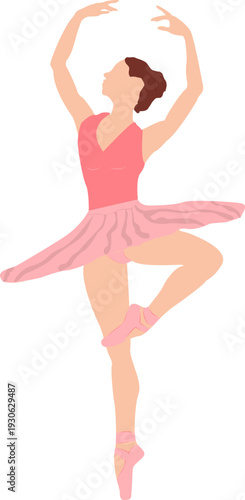 Ballerina is a professional dancer performing classical ballet. Theatrical productions, concert programs and ballet performances. Movement and plasticity. Art and grace.