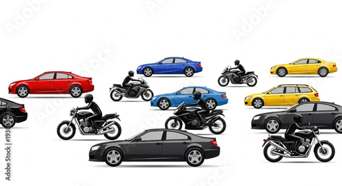 Collection of Cars and Motorcycles.