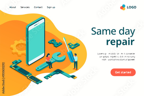 Same day smartphone repair service technicians fixing devices quickly