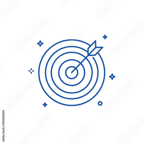 Target with Arrow Icon Representing Success and Goals.