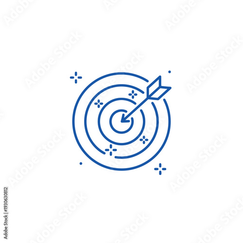 Target with Arrow Symbolizing Focus and Success.