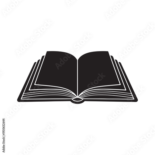 Book icon silhouette vector illustration