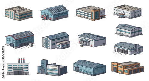 Collection of Various 3D Building Models.