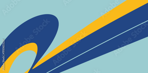 Modern swoosh curve vector background. Bold minimalist vector illustration with sweeping curves and large color blocks. Designed for high impact visual communication and branding.