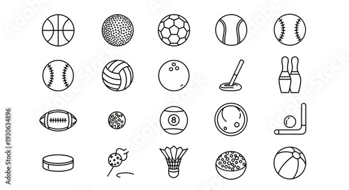 Sports Equipment Icons